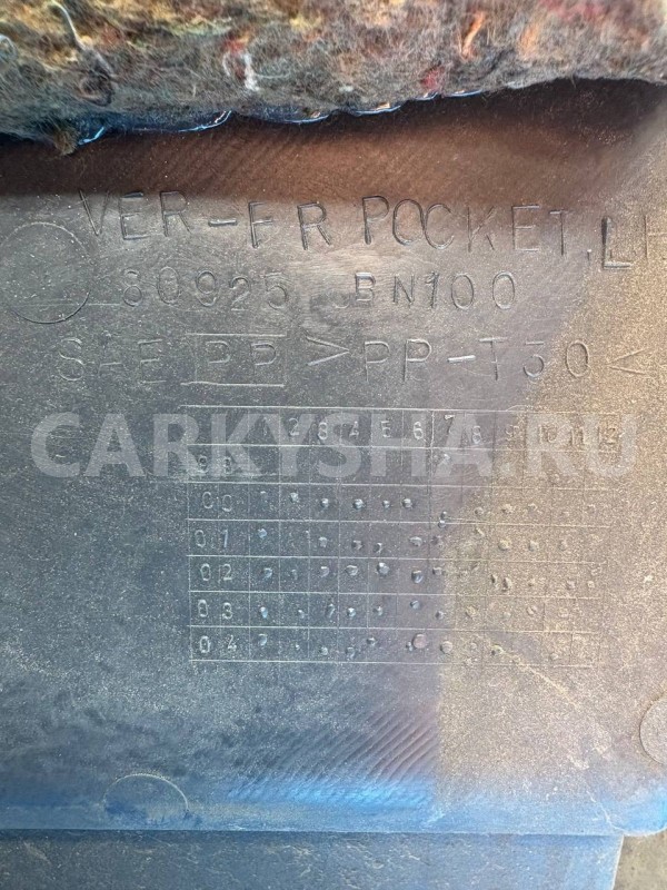 Карта двери Nissan Almera N16 рестайлинг (2002—2006) Nissan Almera оригинальный номер 80925BN100