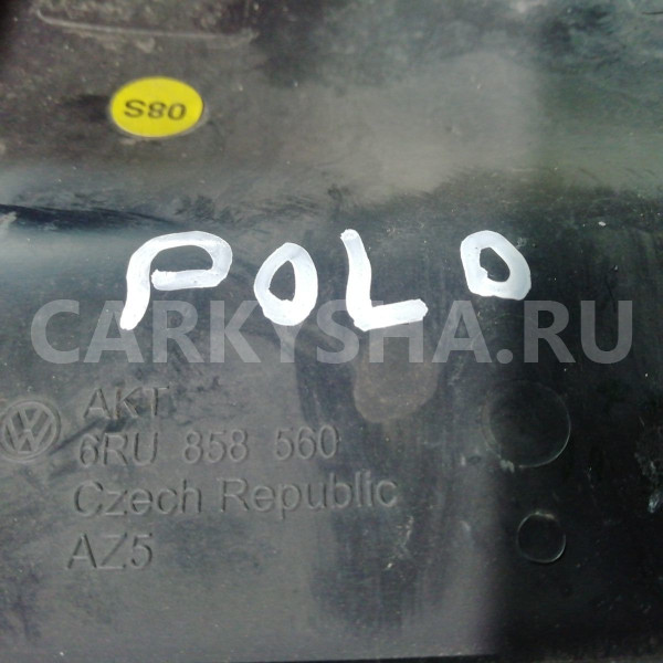 Кожух рулевой колонки Volkswagen Polo V (2009—2015) Volkswagen Polo оригинальный номер 6ru858560